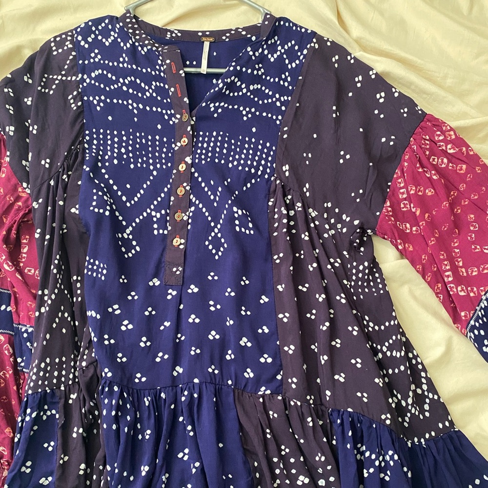 Free People Mixed Print Tunic